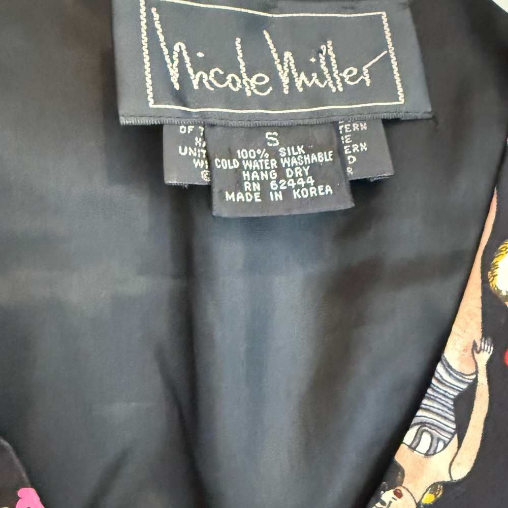 Vintage Nicole Miller Novelty Barbie Silk Vest - Picture 2 of 3